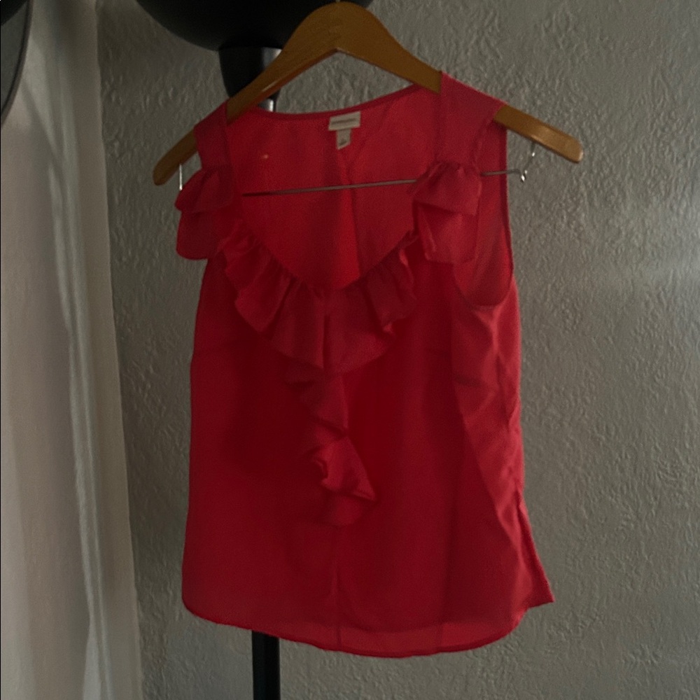 Merona Pink Ruffle V-Neck Sleeveless Camisole